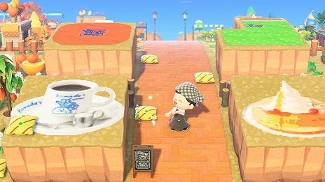 画像ギャラリー No.002のサムネイル画像 / 「あつまれ どうぶつの森」でコメダ珈琲店のくつろぎを楽しもう。“コメダ島(こめだじま)”の夢番地が本日公開。コメ牛を表現したマイデザインも