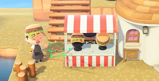 画像ギャラリー No.007のサムネイル画像 / 「あつまれ どうぶつの森」でコメダ珈琲店のくつろぎを楽しもう。“コメダ島(こめだじま)”の夢番地が本日公開。コメ牛を表現したマイデザインも