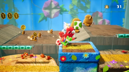 画像ギャラリー No.002のサムネイル画像 / 「ヨッシークラフトワールド」,最初のステージを楽しめる体験版が本日配信開始