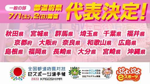 画像ギャラリー No.001のサムネイル画像 / 全国都道府県対抗eスポーツ選手権 2023 ぷよぷよ部門 一般の部,大会結果を発表