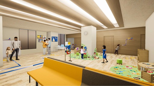 画像ギャラリー No.002のサムネイル画像 / 「ソニック」や「ぷよぷよ」を活用して,病院内をこどもたちにやさしい空間にリニューアル