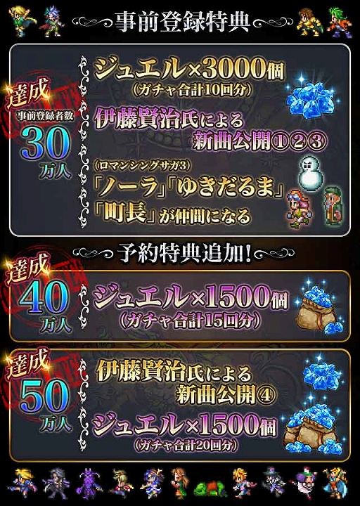 画像ギャラリー No.002のサムネイル画像 / 「ロマンシング サガ リ・ユニバース」の事前登録者数が90万人を突破。配信は明日12月6日から