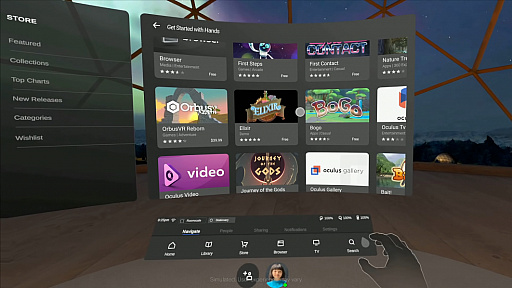 画像ギャラリー No.006のサムネイル画像 / Oculus Quest向けのハンドトラッキングを体験。外部センサーなしで余剰な電力消費もないという,頼もしい最新テクノロジー