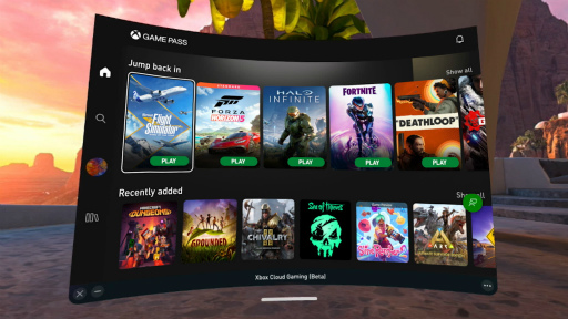 画像集 No.002のサムネイル画像 / Xbox Cloud GamingがMeta Quest Storeに導入へ。Game PassのライブラリをVR空間の2Dスクリーンでプレイできる