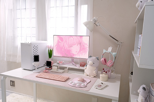 画像ギャラリー No.004のサムネイル画像 / 23.8型200Hz表示で2万円台のPixio製ゲーマー向けディスプレイに,明るいパステルブルーとパステルピンクのカラバリが登場