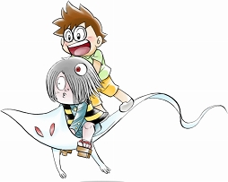 画像ギャラリー No.004のサムネイル画像 / 「ゆるゲゲ」,松本しげのぶ氏描き下ろしキャラが登場する「コロコロ版ゲゲゲの鬼太郎」コラボを開催