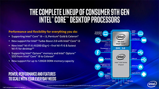 画像集 No.002のサムネイル画像 / Intel，計25製品のデスクトップPC向け第9世代Coreプロセッサを発表。低消費電力版や100ドル未満の低価格CPUを拡充