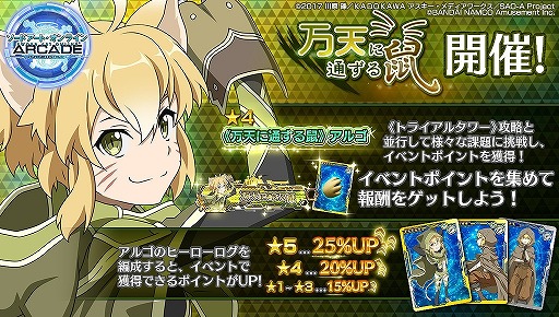 画像ギャラリー No.002のサムネイル画像 / 「SAO アーケード ディープ・エクスプローラー」,新メンバー「アルゴ」がもらえるイベント“万天に通ずる鼠”を開催