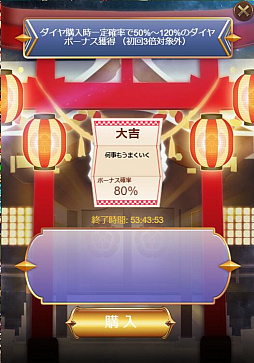 画像ギャラリー No.004のサムネイル画像 / 「ナイトメアクロノス」に新イベント「おみくじ」登場。ダイヤ購入時にボーナスのチャンス