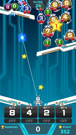 画像ギャラリー No.002のサムネイル画像 / 降り注ぐ数字の玉を“計算”で迎撃せよ。スマホ向けアクション「トライビット2」を紹介する「(ほぼ)日刊スマホゲーム通信」第1851回