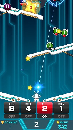 画像ギャラリー No.003のサムネイル画像 / 降り注ぐ数字の玉を“計算”で迎撃せよ。スマホ向けアクション「トライビット2」を紹介する「(ほぼ)日刊スマホゲーム通信」第1851回