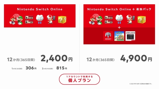画像集#005のサムネイル/NINTENDO 64とメガドライブのゲームが遊べる新料金プラン「Nintendo Switch Online + 追加パック」は10月26日にサービス開始