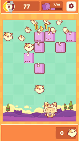 画像ギャラリー No.004のサムネイル画像 / 癒やしと快感の猫玉を打ち出そう。スマホ向けブロック崩し「ぴっふる」を紹介する「(ほぼ)日刊スマホゲーム通信」第1877回