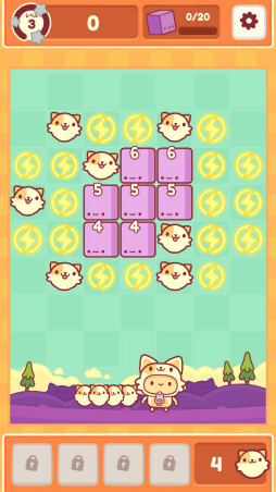 画像ギャラリー No.005のサムネイル画像 / 癒やしと快感の猫玉を打ち出そう。スマホ向けブロック崩し「ぴっふる」を紹介する「(ほぼ)日刊スマホゲーム通信」第1877回