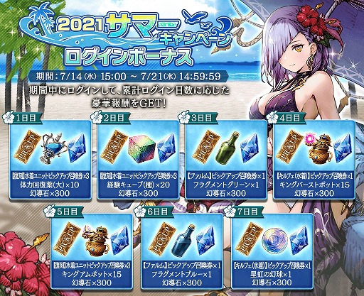 画像ギャラリー No.010のサムネイル画像 / 「FFBE 幻影戦争」,新ユニット“キルフェ(水着)”と“ファルム”が登場