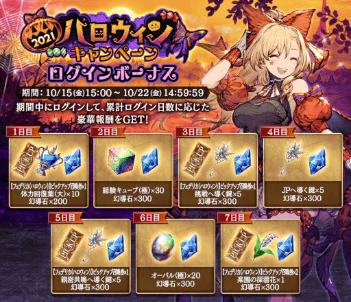 画像ギャラリー No.005のサムネイル画像 / 「FFBE幻影戦争」新URユニット“フェデリカ(ハロウィン)”が登場。アナザーストーリー第1章第3節も公開