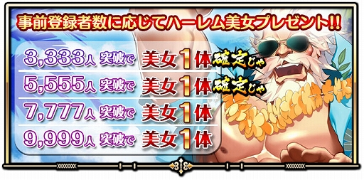 画像ギャラリー No.004のサムネイル画像 / 「【究極放置RPG】ハーレム伝説〜俺の時代がやってきた〜」,事前登録者数が5555人を突破