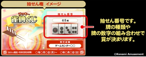 画像ギャラリー No.002のサムネイル画像 / 「麻雀格闘倶楽部 GRAND MASTER」で特典「勝星」が当たる「ラッキー雀牌くじ」開催