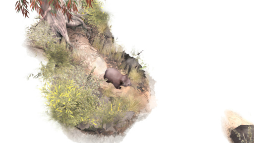 画像ギャラリー No.005のサムネイル画像 / 愛らしいウォンバットと森をお散歩。iOS向けアドベンチャー「カユプテの木」を紹介する「(ほぼ)日刊スマホゲーム通信」第1901回