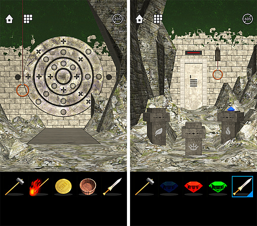 画像ギャラリー No.003のサムネイル画像 / スマホ向け脱出ゲーム「Lost DOOORS」が本日配信スタート。遺跡を舞台にした全48面のステージクリア型ゲーム