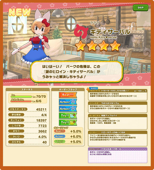 けものフレンズ3 X ハローキティ イベント フシギな友達 キティ ミミィサーバル を実施