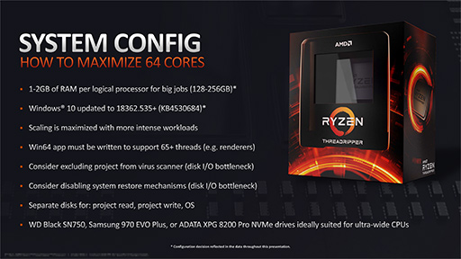 画像集#011のサムネイル/AMD，1パッケージで64コア128スレッドを実現したCPU「Ryzen Threadripper 3990X」を2月8日発売。価格は約50万円