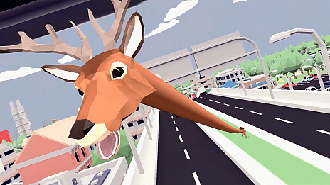画像集#010のサムネイル/「ごく普通の鹿のゲーム DEEEER Simulator」の販売がスタート。ごく普通の鹿を主人公とした，コミカルなアクションゲーム