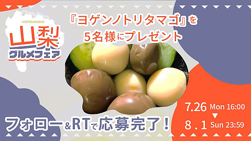 画像ギャラリー No.013のサムネイル画像 / 「どこでもキャッチャー」で山梨グルメのフェアが開催。VTuberによる配信も