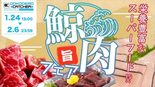 画像ギャラリー No.001のサムネイル画像 / 「どこでもキャッチャー」,クジラ肉を取り扱ったグルメフェアが開催に。夢理メリィ等によるVtuberのPRも