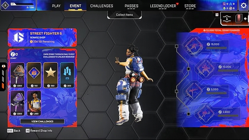 画像ギャラリー No.006のサムネイル画像 / 「Apex Legends」，「ストリートファイター6」とのコラボイベントを9月23日から開催。ワイルドカードでスト6テーマの戦いが楽しめる