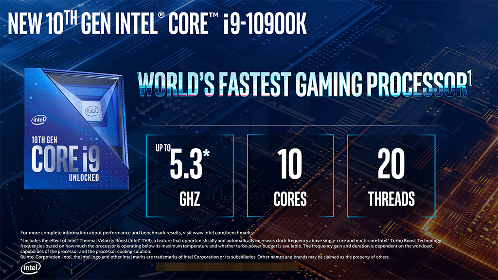 Intel，デスクトップPC向け第10世代Coreプロセッサを発表。Core i9は