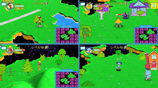 画像ギャラリー No.005のサムネイル画像 / Switch用「ToeJam & Earl: Back in the Groove!」が本日配信。地球に墜落してバラバラになった宇宙船のパーツを回収するアクションゲーム