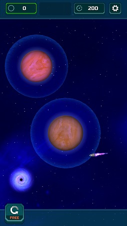 画像ギャラリー No.002のサムネイル画像 / 惑星からの重力を振り切って進むアクションゲーム「Gravity Hop」を紹介する「(ほぼ)日刊スマホゲーム通信」第1956回