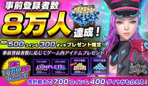 画像ギャラリー No.006のサムネイル画像 / 「レジェンドオブヒーロー」,事前登録者数が8万件を突破
