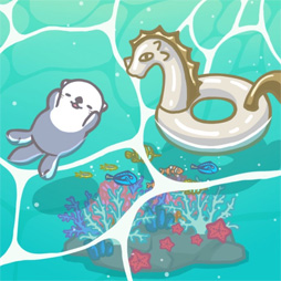 画像ギャラリー No.001のサムネイル画像 / 癒し系放置ゲーム「らっこうかべ」が配信中