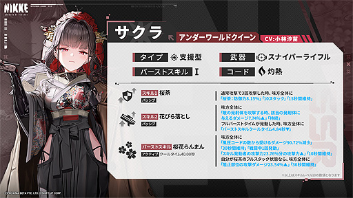 勝利の女神:NIKKE」,新SSRニケのサクラとニヒリスターが最新