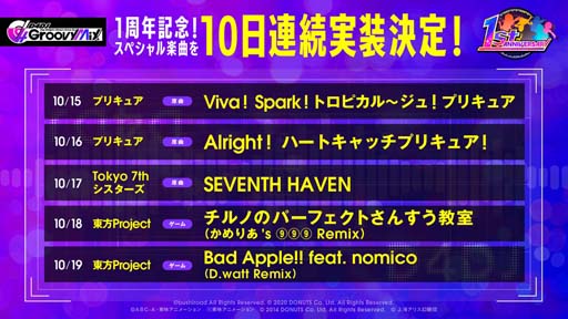 画像ギャラリー No.002のサムネイル画像 / 「グルミク」1周年記念,10日連続で実装されるスペシャル楽曲タイトルを公開