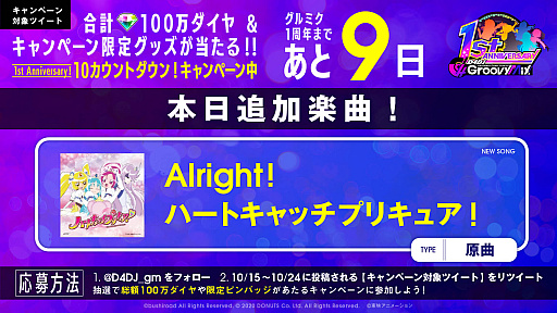 ���������꡼ No.001�Υ���ͥ������ / ��D4DJ Groovy Mix�פˡ�Alright! �ϡ��ȥ���å��ץꥭ�奢���ɤθ��ʤ��ɲ�