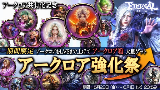 画像ギャラリー No.002のサムネイル画像 / 「ETERNAL」で強化支援イベント“アークロア強化祭”が開催。Twitterキャンペーンも