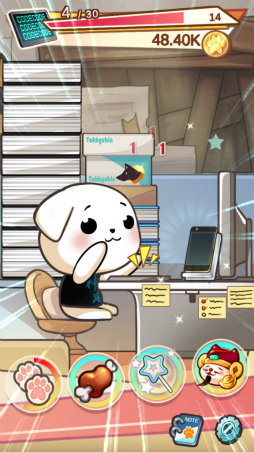 画像ギャラリー No.005のサムネイル画像 / タップで仕事をおかたづけ。Android向けクリッカーゲーム「働くポチちゃん」を紹介する「(ほぼ)日刊スマホゲーム通信」第2004回
