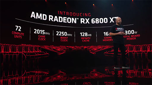 画像集#003のサムネイル/AMD，レイトレ対応新世代GPU「Radeon RX 6000」シリーズを正式発表。第1弾の「Radeon RX 6800 XT」は11月18日に発売