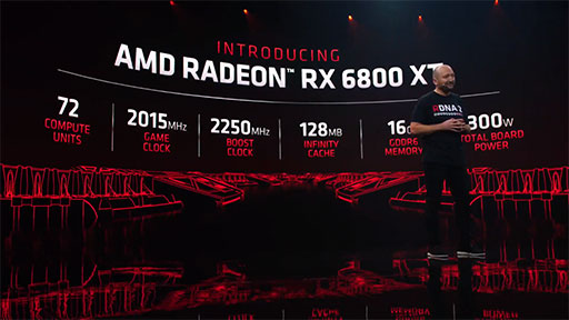 画像集#003のサムネイル/AMD,レイトレ対応新世代GPU「Radeon RX 6000」シリーズを正式発表。第1弾の「Radeon RX 6800 XT」は11月18日に発売