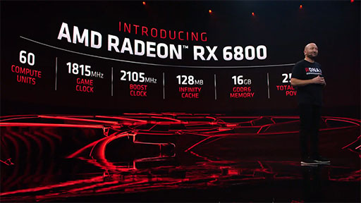 画像集#010のサムネイル/AMD，レイトレ対応新世代GPU「Radeon RX 6000」シリーズを正式発表。第1弾の「Radeon RX 6800 XT」は11月18日に発売