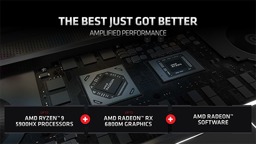 画像集#019のサムネイル/AMD，ノートPC向け「Radeon RX 6000M」シリーズを発表。DLSS対抗機能の「FidelityFX Super Resolution」もまもなく登場