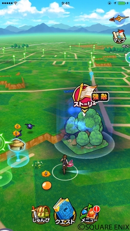 画像ギャラリー No.009のサムネイル画像 / 「ドラゴンクエストウォーク」,メインクエストなどの流れやゲーム画面を公開。現実の世界を舞台に新たな体験が楽しめる