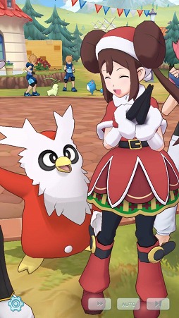 画像ギャラリー No.005のサムネイル画像 / 「ポケモンマスターズ」,おもてなしの衣装を着た「メイ&デリバード」が登場