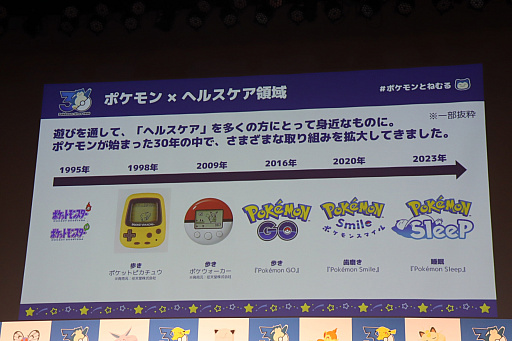 「ポケモン30周年、ねむる発表会」レポート。「Pokémon Sleep」を軸に，「ポケモン×ねむる」をテーマにした企画を続々展開