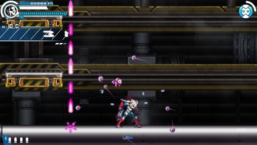 画像ギャラリー No.010のサムネイル画像 / 「白き鋼鉄のX THE OUT OF GUNVOLT」は様々なシステムを使い,希望の歌姫と共に戦う,厨二感満載の横スクロールアクションだ