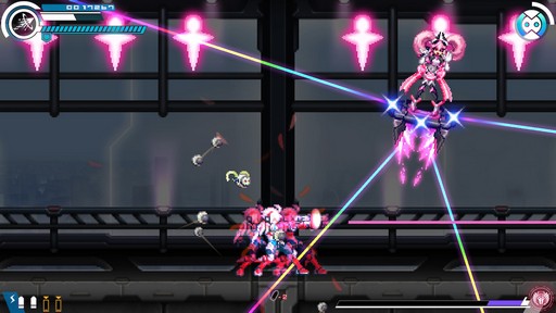 画像ギャラリー No.015のサムネイル画像 / 「白き鋼鉄のX THE OUT OF GUNVOLT」は様々なシステムを使い,希望の歌姫と共に戦う,厨二感満載の横スクロールアクションだ