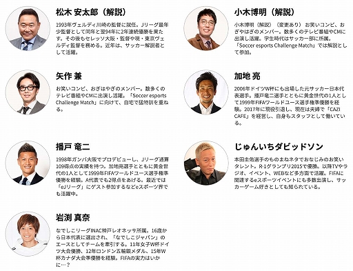 画像ギャラリー No.004のサムネイル画像 / 豪華出演者がオンライン対決でサッカーe日本代表に挑む「サッカーeスポーツ チャレンジマッチ」が本日15:00から配信